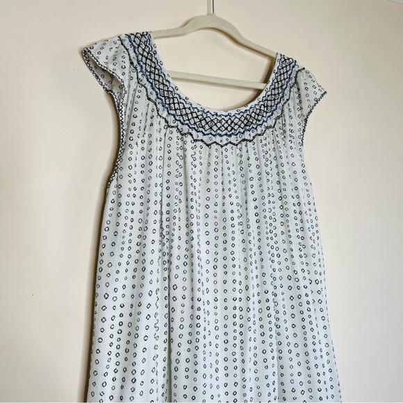 Apiece Apart Aborsano Dress in Dipped Shibori - Dip Tie Dye Boho Smocked - Picture 14 of 16